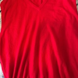 Dior Red V-Neck Sweater